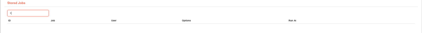 Worker and Job Queue: Example searching by "x" to get a no result search
