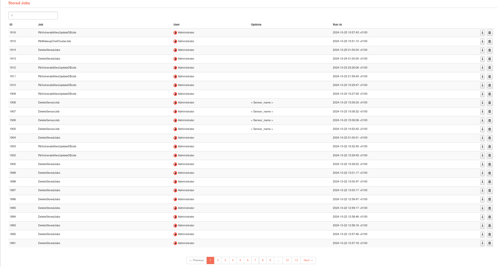 Worker and Job Queue: Example searching by "r"