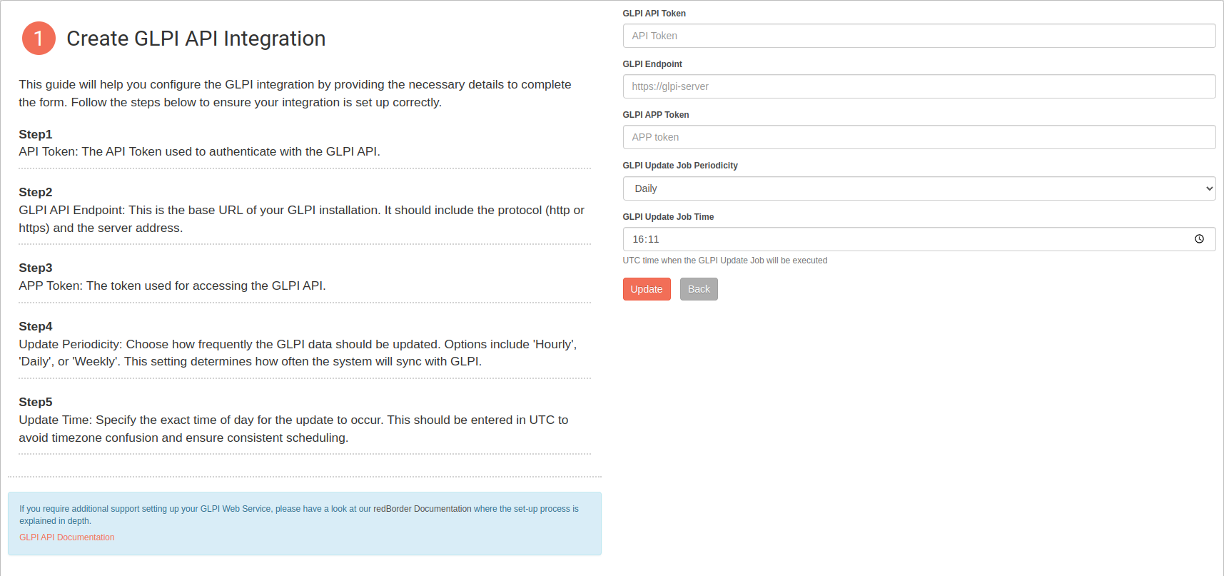 Configuring redBorder Web UI to Use the GLPI API