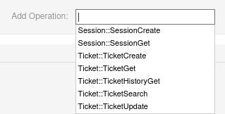 Set Ticket::TicketCreate Operation in the OTRS as provider panel