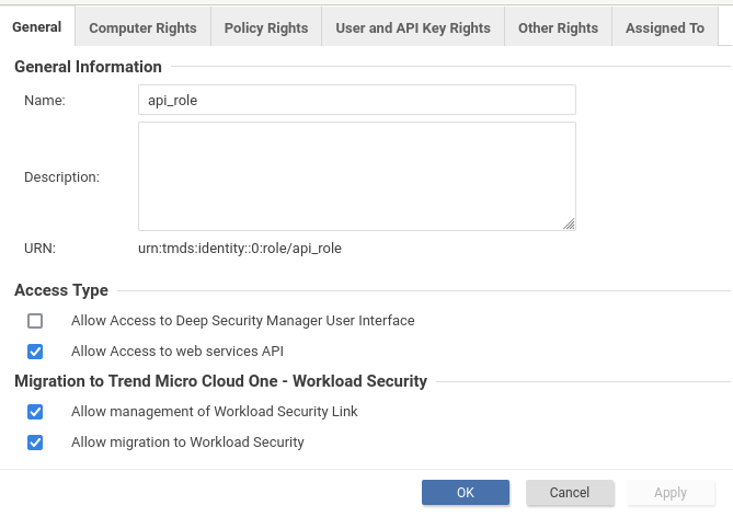 Configure New Role View