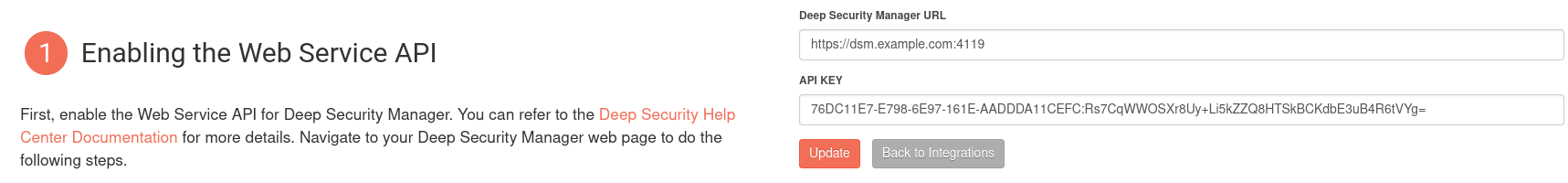 Copy API Key View