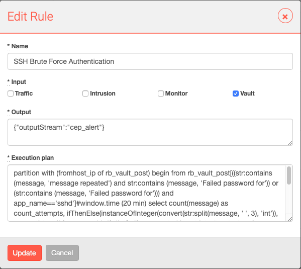 Ataque de fuerza bruta SSH: edición de la regla SSH