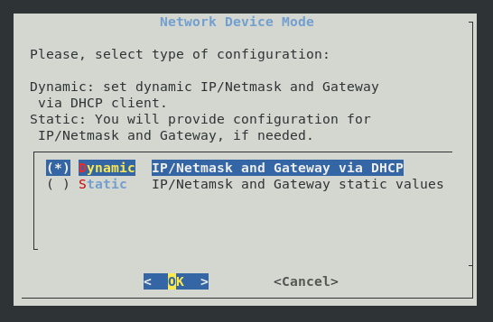 Configuración de interfaz de red