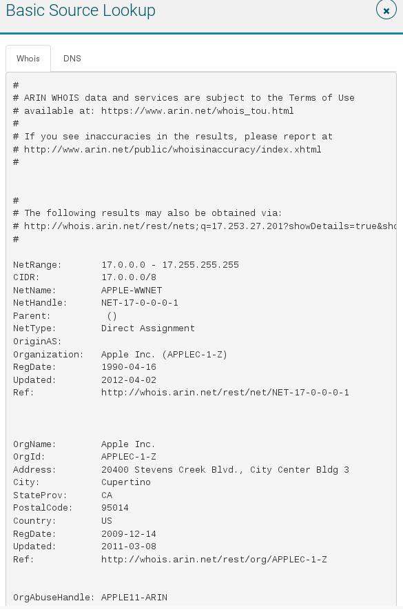 IP Reputation, Basic Source Search