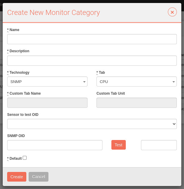 Añadir categoría de monitor