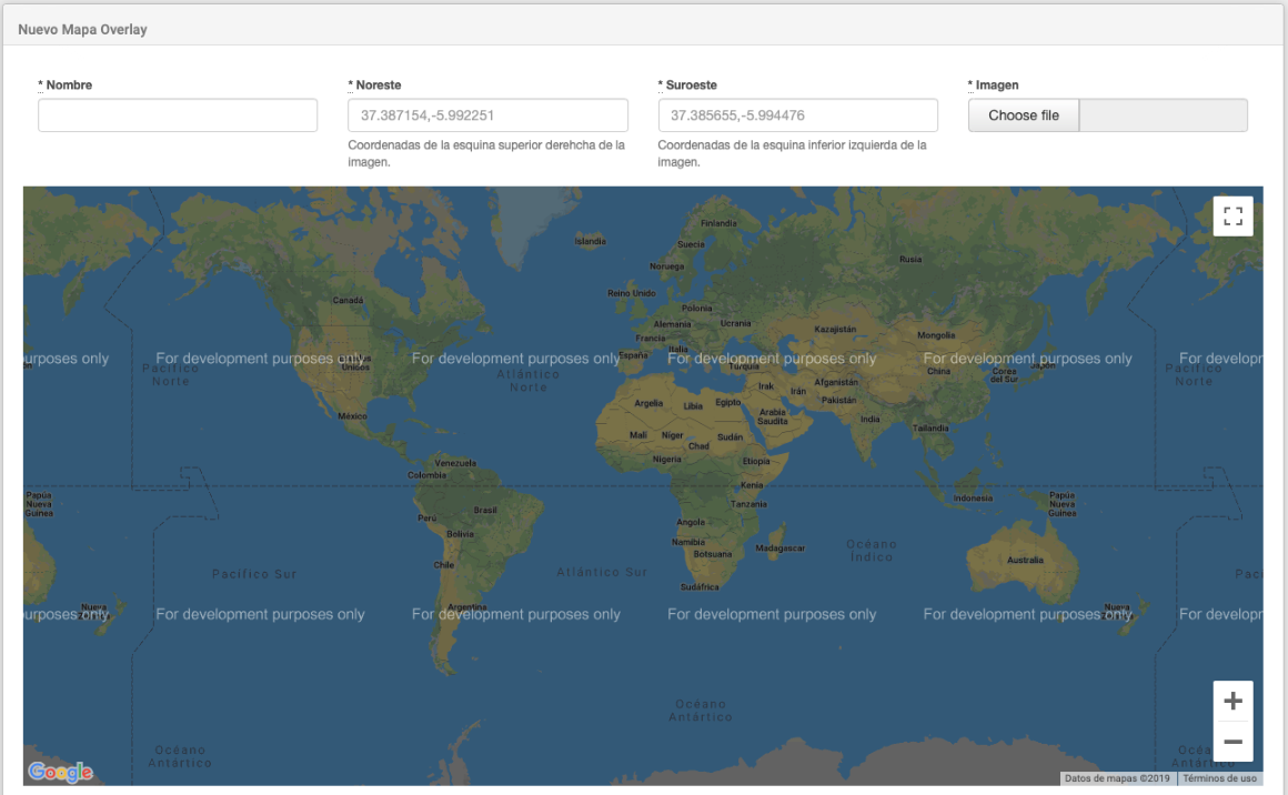 Mapas superpuestos: superponer imágenes sobre un mapa mundial