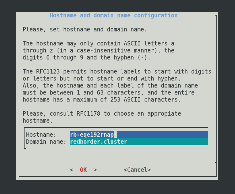 Hostname and Domain Configuration